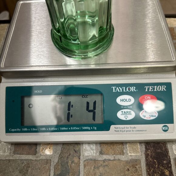 Vintage Coca-Cola 6 1/2" Green Libbey Flared Drinking Glass Tumbler 16oz Heavy - Picture 7 of 7